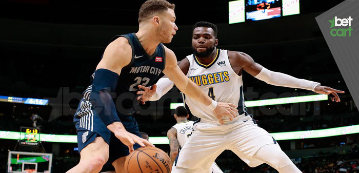 pistons vs nuggets بازی انفجار